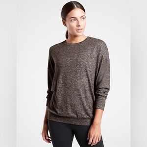 Athleta Mindful Pullover Long-Sleeve, Dark Heather Gray - XL